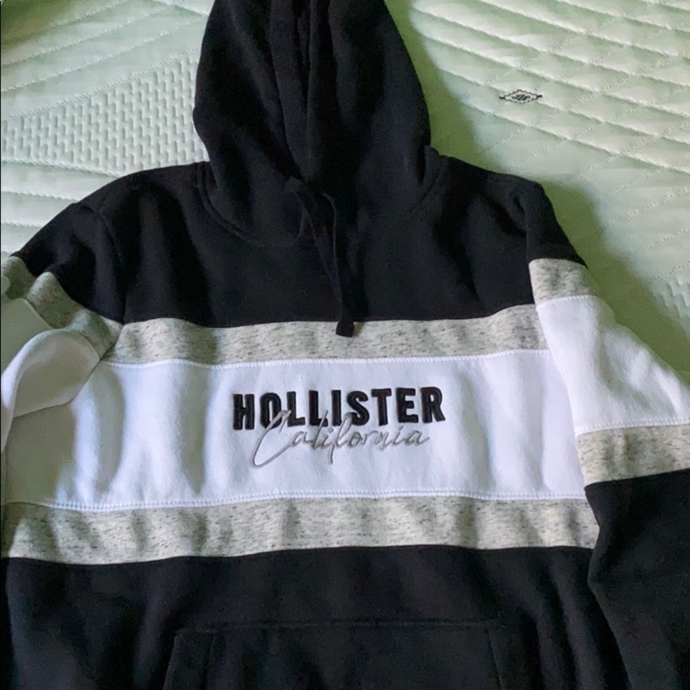 Black white Hollister Hoodie
